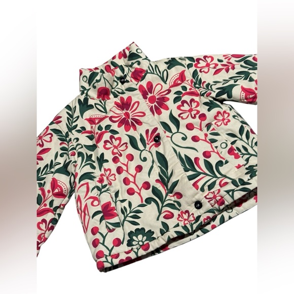 Women’s By ANTHROPOLOGIE Floral Puffer winter coat Jacket size X small - Picture 4 of 9